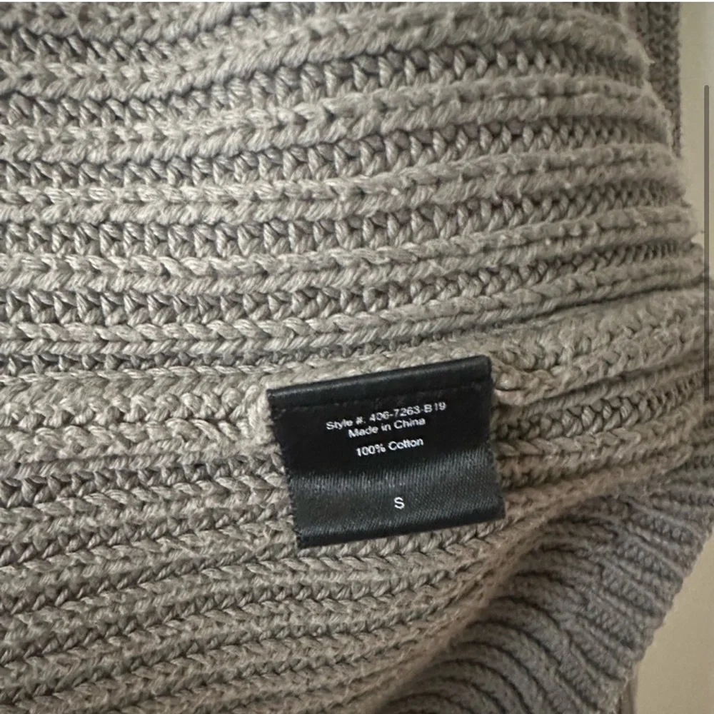 Jenni Kayne Cotton Fisherman Sweater Sage Small - Picture 4 of 6